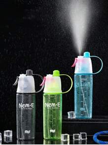 女孩專用600ml戶外運動健身水杯,大容量噴霧瓶,旅行杯子飲用器皿 - 紅色 - 查看 5