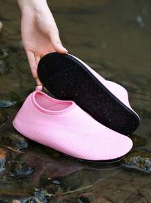 女士涉水鞋、防滑透气游泳水鞋、轻便室内跑鞋、冲浪沙滩鞋 - 粉色 - 查看 3