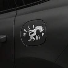 1 pieza Pegatina de coche, Pegatina de consumo de combustible, Pegatina brillante para la tapa del tanque de combustible, Pegatina decorativa para la tapa del tanque de combustible del Body del coche, Pegatina reflectante de dibujos animados personalizada para coche - Unitalla - Ver 4