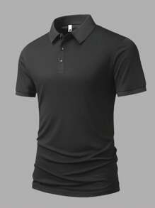 Boyfriend Style 3pcs/Set Men's Summer Lightweight Breathable Running Fitness Casual Short Sleeve Polo Shirts