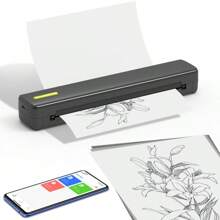 Les imprimantes de tatouage et les imprimantes portables peuvent voyager sans fil, cette imprimante Bluett est conforme à la recette a/alpha taille 8.50, commutée avec encrier et pour les voyages  les bureaux, les écoles, les voitures, les ménages, équipée d'iOS, d'Android et d'ordinateurs portables