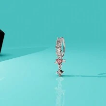 1pc Adjustable Nose Piercing Crstal Cross & Butterfly Nose Ring