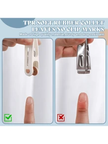 24pcs Plastic Clothes Clips, Sturdy And Durable, Suitable For Laundry, 2.36 Inch Clothespins, Seamless Design, Windproof Clips, Can Be Used To Hang Clothes, Socks, Towels, Snacks, Etc. - Multicolor - View 7