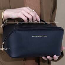 1pc Multi-Functional Popular Influencer-Style PU Toiletry Bag, Travel Pillow Bag, Portable High-Quality Cosmetic Bag, Handbag & Organizer