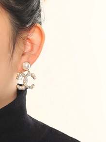1pc Style Necklace & Earrings Set, Elegant Sweater Chain For Women, Luxury Minimalist Versatile Choker Necklace