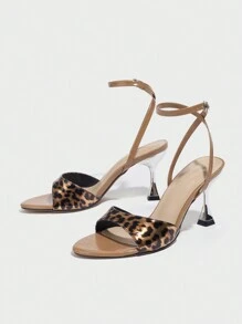 Sandales à talons hauts pour femmes, mode et élégantes pour soirées, boîtes de nuit, événements extérieurs, décoration plate, bout arrondi, bride à la cheville, sensuel, couleur champagne, pour le printemps/été