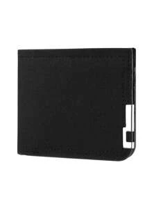 1pc Men's Short Wallet Iron Edge Men's Multi Card Slot Wallet Card Bag Credit Card Clip Double Fold Wallet Large Capacity Multi-Card Slots, Business Casual Style, Birthday Gift, Graduation Gift, Father's Day Gift