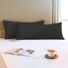 Farfallarossa Pillow Cases - 1/2 Packs - Envelope Closure - Soft Brushed Microfiber Fabric - Shrinkage And Fade Resistant Pillow Covers - Black - View 7
