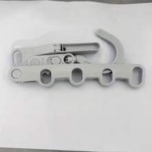 便携式 5 夹折叠衣架 - 节省空间，适合旅行、宿舍、家庭使用、洗衣晾衣架 - 灰色 - 查看 8