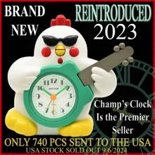 BRAND NEW! RHYTHM ROCK N' ROLL CHICKEN ALARM CLOCK CRE321UR03 Speak Up Singing - 1 - 查看 1