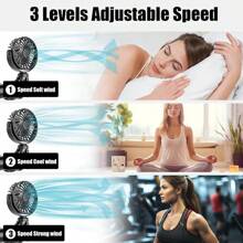 Ventilador con clips para bicicleta estática/caminadora, ventilador portátil recargable de 360 grados giratorios para caminadora, bicicleta estacionaria y máquinas de ejercicio - Multicolor - Ver 4