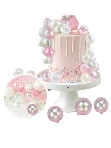 6-18 món trang trí bánh bong bóng nhiều màu sắc, đồ trang trí bánh tự làm, đồ dùng cho tiệc cưới, kỷ niệm, sinh nhật, trang trí bánh nướng, ngày Valentine. - Nhiều màu - Xem 3