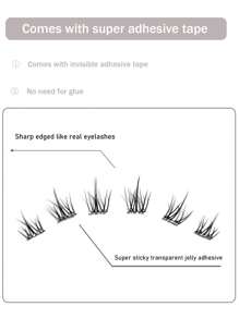 36 Cílios Postiços de Girassol Misto sem Cola que Não Requerem Cola e Podem Ser Aplicados Diretamente como Cílios Postiços. Cílios Naturais que Prolongam a Maquiagem e São Fáceis de Aplicar. Cílios Postiços, Cílios Postiços, Cílios Postiços, Cílios Postiços