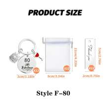 36 Peças/12 Conjuntos de Chaveiro de Aço Inoxidável para Comemorações de Aniversário, Presentes de Aniversário Únicos e Felizes para Casais com 18, 40, 50, 60, 70 e 80 Anos, Ideal para Aniversários e Suprimentos de Festa de Aniversário Importante. [O Conjunto Inclui 12 Chaveiros, 12 Sacolas de Presente e 12 Cartões de Agradecimento] Acessórios de Carro, Encantos de Bolsa, Escola, Fofo, Gótico, Y2k