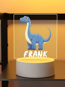 1 Abajur de Dinossauro Personalizado para Decoração de Quarto com Nome - Presente Ideal para Aniversário, Cabeceira ou Outra Ocasião - Luminária 3D Personalizada para Quarto - Presente de Dia dos Namorados, Aniversário, Presente para Namorada ou Namorado - Luz Decorativa Personalizada