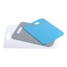 3-Piece Poly Reversible Cutting Boards Set, Assorted Sizes, Blue