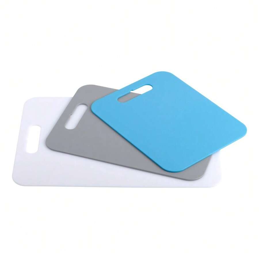 3-Piece Poly Reversible Cutting Boards Set, Assorted Sizes, Blue