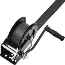 Hand Winch, 800-3500 Lbs Pulling Capacity, Boat Trailer Winch Heavy Duty Rope Crank With Polyester Strap/Steel Wire Cable And Two-Way Ratchet, Manual Operated Hand Crank Winch For Trailer, Boat Or ATV Towing - 1600 Lbs, Polyester Strap - View 8