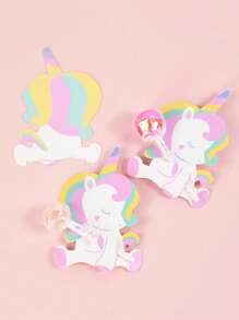 50 张复活节兔子棒棒糖装饰卡 - 卡通可爱兔子、鸭子和独角兽设计，异想天开的派对装饰、卡片用品和纸工艺配件，适合节日庆祝活动 - 非常适合节日派对、活动和送礼 - 彩色 - 查看 7