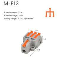 10 件装迷你快速接线电缆连接器通用紧凑型分线器电导体推入式家用接线端子 - 10只裝 - 查看 20