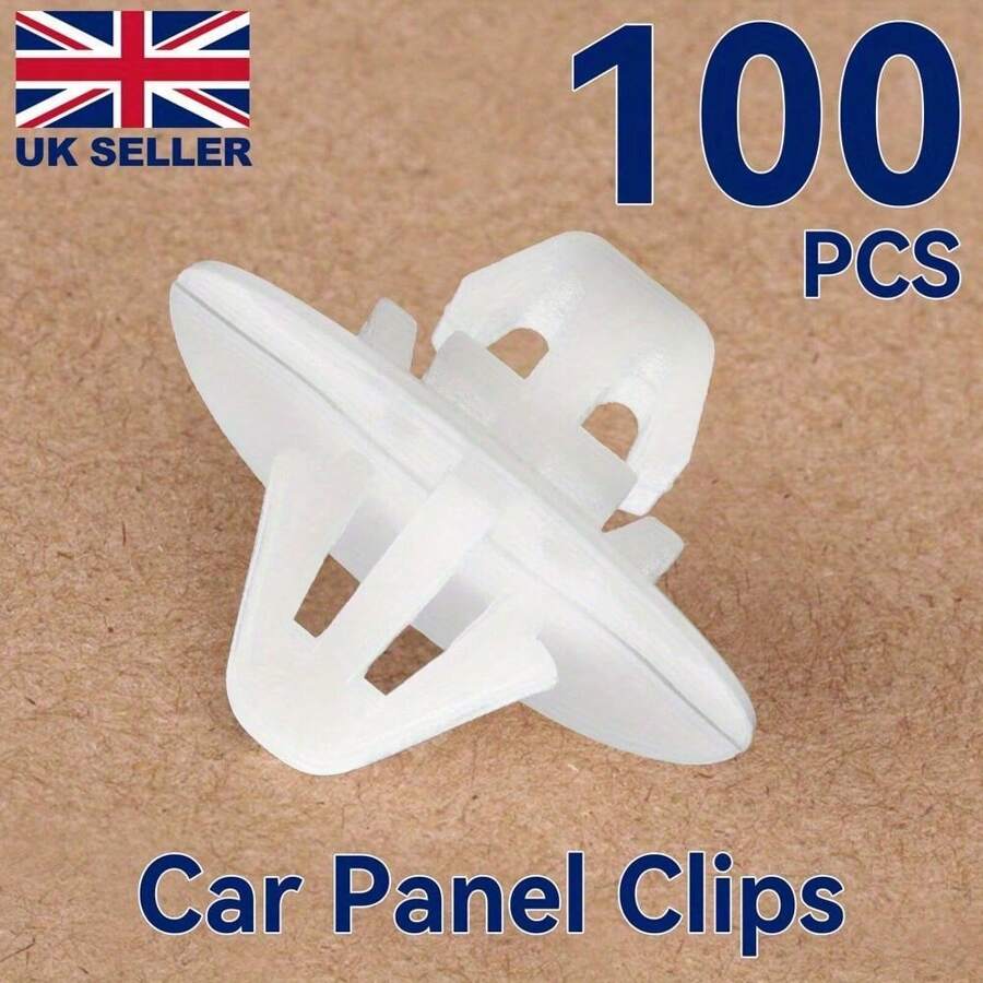 100x Car Plastic Trim Door Panel Retainer Clips Rivet Push Fastener Kit - Variant1 - View 1