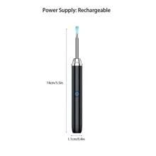 HB Intelligent Visual Ear Scoop, HD Camera Ear Wax Removal Tool, Ear Wax Removal Tool Kit With 6 LED Lights, With Pc Silicon Ear Spoon Head, Type-C Data Cable, Visual Inspection Instrument, Travel Stuff, Party, Birthday, Gifts For Men Mom Dad Friends