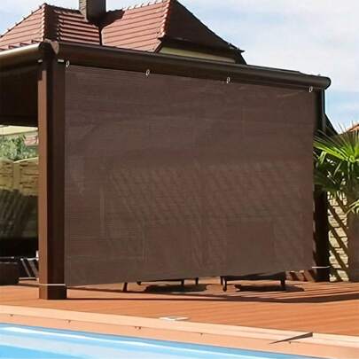 1 tấm lưới che nắng chống rách, bảo vệ cạnh được gia cố, vải che nắng, lưới cách nhiệt che nắng dày đặc, vải che nắng, bảo vệ khỏi nắng và tuyết cho ban công, sân trong, cắm trại RV, hàng rào trang trí riêng tư
