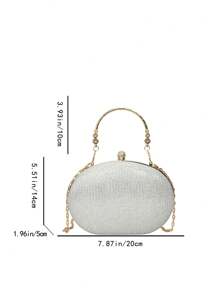 Tas Pernikahan Mewah Elegan, Tas Clutch Berkilau Unik untuk Pengantin, Tas Bahu/Selempang untuk Pesta/Perjamuan - Multiwarna-1 - View 8