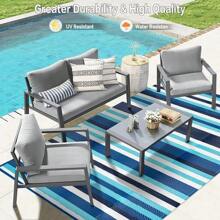 5X8 6X9 8X10 9X12 Outdoor Plastic Straw Rug Waterproof Mat Washable Large Floor Mat And Rug For Outdoors RV Beach Patio Camping Backyard Deck Picnic Indoor Outside