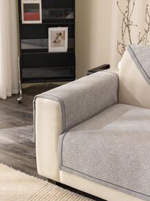 1 件雪尼尔沙发垫套，防滑，四季通用 - 淺灰色 - 查看 6