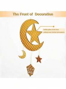 2 piezas Decoraciones de Ramadán para el hogar - Adornos colgantes de Ramadán - Decoración de pared - Decoración de fiesta de Ramadán - Decoraciones colgantes de Eid