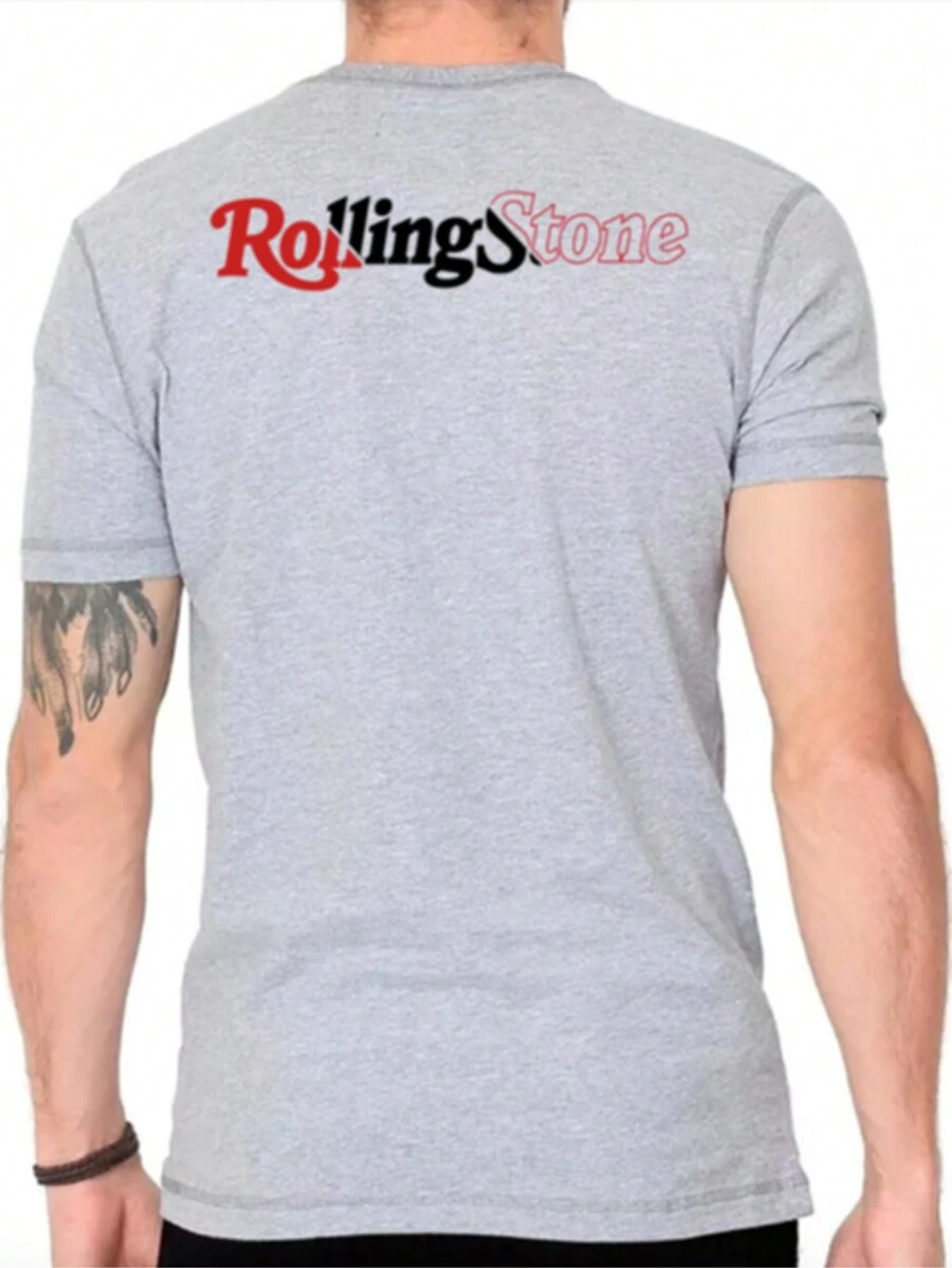 Playera de Manga Corta para Hombre con Estampado Grafico Original, Estilo Casual y Moderno, 100% Algodón Suave, Cómoda. - Ideal para uso diario, salidas, actividades al aire libre y Regalos - Gris - Ver 1