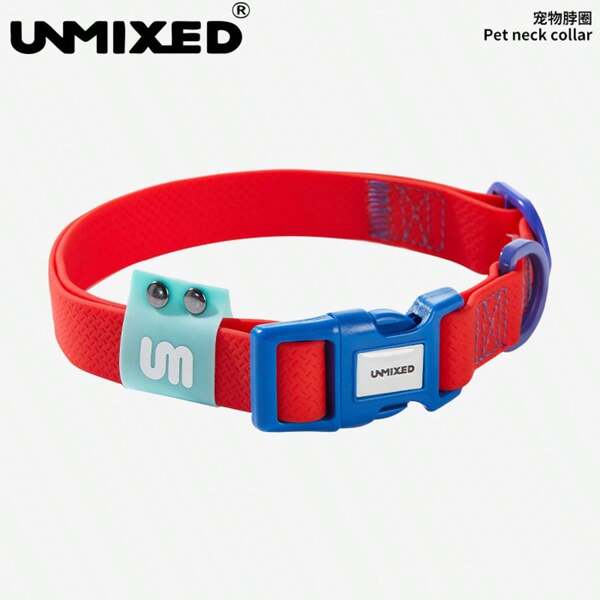 UNMIXED Pet Waterproof PVC Adjustable Collar, Suitable For Teddy, Schnauzer And Other Dog Breeds