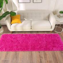 Soft Fluffy Shag Throw Area Rug, 2x4 Black, Non-Slip Bedroom, Hallways, Bedside, Dorm, Living Room - Long Shaggy Rug - 粉色 - 查看 3