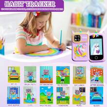 Youngsters's Educational Mobile Phone Toy, High-Definition Shooting, 20 Educational Games, Music, Pedometer, Flashlight, Alarm Clock, Habit Training And Other Learning Functions, Perfect Gift For Youngsters Aged 3-8 Years Old On Holidays, Birthdays, And Christmas - Purple - View 5