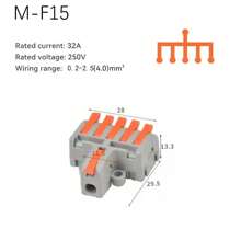10 件装迷你快速接线电缆连接器通用紧凑型分线器电导体推入式家用接线端子 - 10只裝 - 查看 12