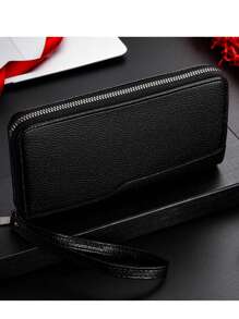 1 szt. Długi zamek błyskawiczny Duża pojemność Wieloslotowa torba kopertówka biznesowa Litchi Pattern, odpowiednia dla nastolatków Lato Casual Outdoor Sport lub wakacje Podróże lub prezenty na ukończenie szkoły lub akcesoria do sukienek urodzinowych