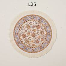 1/2 件波西米亚风格圆形餐垫/杯垫/隔热垫，适用于厨房和餐桌、派对、婚礼、复活节、斋月装饰