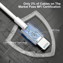 Lightning Charger Data Cable Compatible With IPhone, 3.3ft/4.9ft/6.6ft, 1/3 Packs MFi Certified USB IPhone Fast Charging Cable, Data Sync Transfer, Compatible With IPhone 14/13/12/11 Pro Max Xs X XR 8 7 6 5 5s IPad IPod And More Models