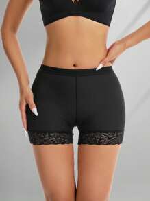 Women's Tummy Control & Butt Lifting Shorts With Removable Padded Liner, Seamless Shapewear - Black - View 4