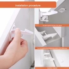 6 cái/10 cái Khóa tủ cho trẻ em | Khóa tủ cho trẻ em Không cần khoan Khóa ngăn kéo cho trẻ em Chốt tủ an toàn cho ngăn kéo và cửa Khóa trẻ em - Nhiều màu - Xem 3