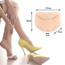 2pcs Silicone Gel Metatarsal Pads, Foot Pain Relief Massage Shoe Insoles Forefoot Care Tools, Back To School Supplies, Boots Accessories For Shoes For Women, For Outdoor, Sport, Travel, Household, Office, School - Beige - View 7