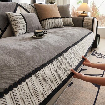 Four Seasons Universal Chenille Non-Slip Sofa Cushion Light Luxury Thick Seat Cushion Cover Blanket Warm Cover Towel Backrest Towel Armrest Towel Pet Pad Bedroom Office Sofa Protective Cushion Cover Decorative Pad Can Also Be Used For Bedside Pad Living Room Pad Baby Crawling Mat 1/2/3/4 Seat Sofa Cushion 1 Piece Gifts Birthday Graduation Sofa Cover Couch Cover Sofa Covers Room Decor Living Room Decor