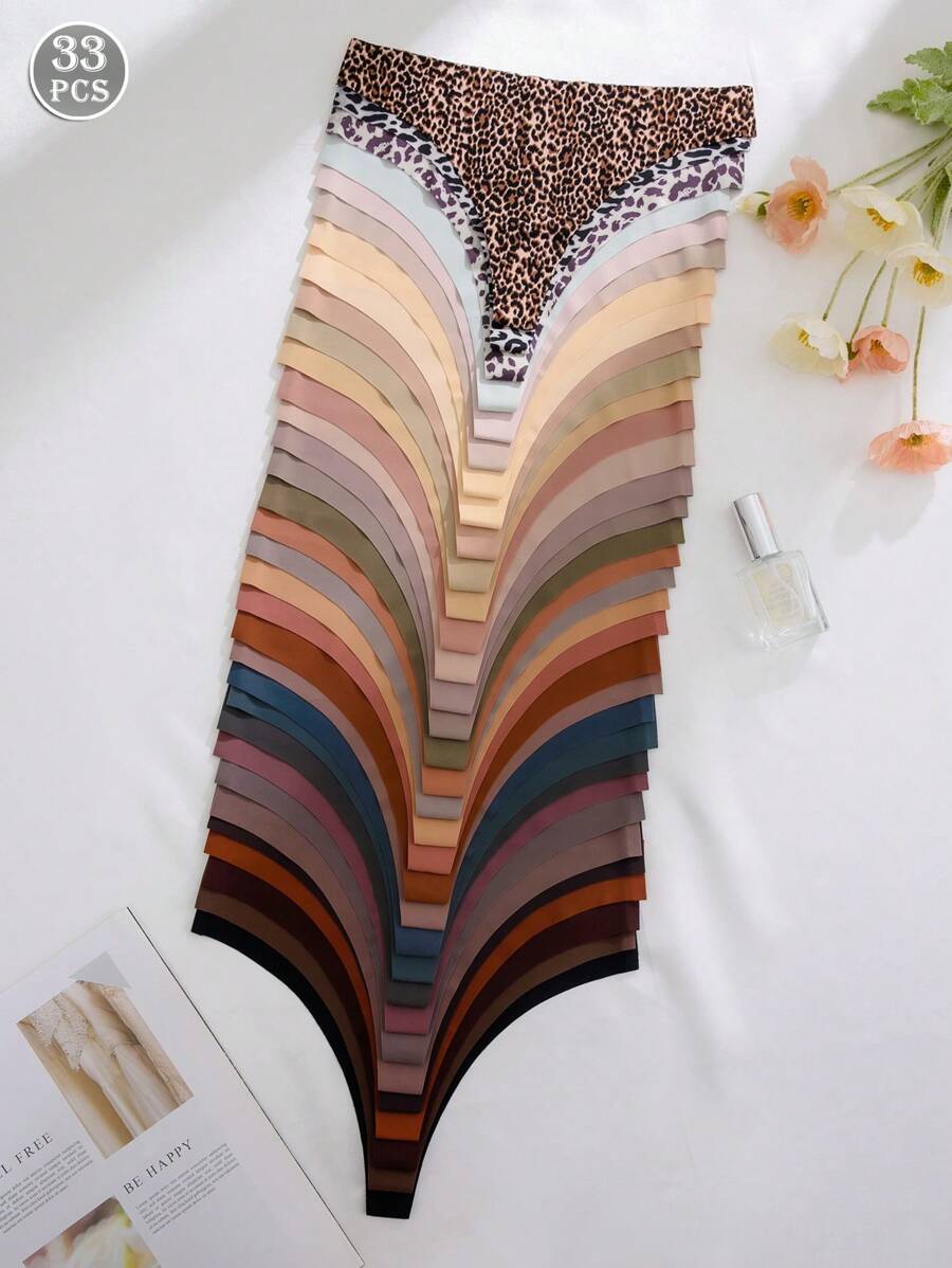 33pcs/Set Women Comfortable Seamless Thong Panty