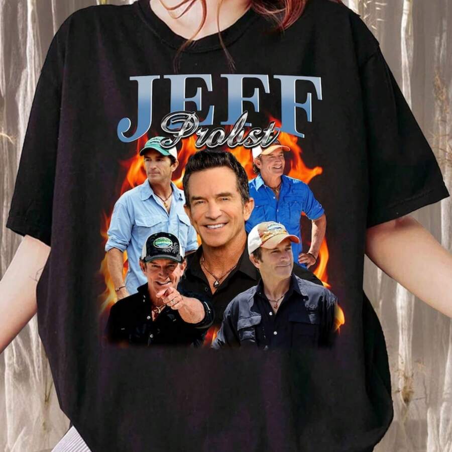 Vintage Jeff Probst Shirt, Jeff Probst Presenter Homage Sweatshirt, Tesion Presenter Tee,TV Producer Shirt - Black - View 1