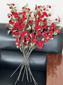 1/2 束人造玫瑰花束，88 厘米假花可弯曲且不会褪色 - 适用于婚礼装饰、情人节装饰、生日装饰、周年纪念装饰、家居装饰、桌面装饰、卧室和浴室房间装饰、书桌装饰、房间装饰用品、秋季装饰、秋秋装饰、桌面装饰、花盆装饰 - 紅色 - 查看 7