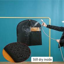 Fundas de Zuecos a Prueba de Polvo, Fundas Impermeables para Ropa, Protector de Trajes y Vestidos, Bolsas Colgantes para Ropa, Organizador de Armario - Negro - Ver 5