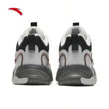 Anta 最新冬季女士棉质运动鞋，2024年新款厚底休闲鞋，保暖又 - 基礎黑/晶片灰/火山灰/藕紫灰 -3 - 查看 4