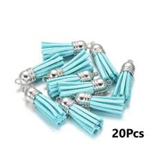 20/50 piezas Colgantes con borlas dorados y plateados, broches, accesorios para pendientes, llaveros, colgantes, borlas para manualidades y joyería DIY