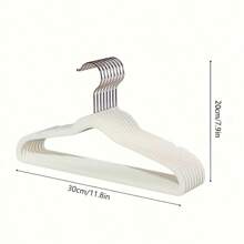 30 件/20 件/10 件/1 件多色植绒婴儿衣架,防滑涂层植绒婴幼儿衣架,可爱小衣架,节省空间,必备家居收纳整理器 - 彩色 - 查看 3